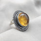 925 SOLID STERLING SILVER NATURAL CITRINE HANDMADE RING, ALL SIZES AVAILABLE