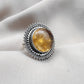925 SOLID STERLING SILVER NATURAL CITRINE HANDMADE RING, ALL SIZES AVAILABLE