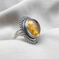 925 SOLID STERLING SILVER NATURAL CITRINE HANDMADE RING, ALL SIZES AVAILABLE