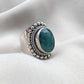 925 SOLID STERLING SILVER NATURAL EMERALD HANDMADE RING, ALL SIZES AVAILABLE