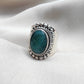 925 SOLID STERLING SILVER NATURAL EMERALD HANDMADE RING, ALL SIZES AVAILABLE