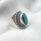 925 SOLID STERLING SILVER NATURAL EMERALD HANDMADE RING, ALL SIZES AVAILABLE