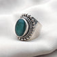 925 SOLID STERLING SILVER NATURAL EMERALD HANDMADE RING, ALL SIZES AVAILABLE