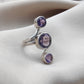 925 SOLID STERLING SILVER NATURAL AMETHSYT HANDMADE RING, ALL SIZES AVAILABLE