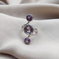 925 SOLID STERLING SILVER NATURAL AMETHSYT HANDMADE RING, ALL SIZES AVAILABLE