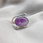 925 SOLID STERLING SILVER NATURAL AMETHYST HANDMADE RING, ALL SIZES AVAILABLE
