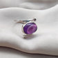 925 SOLID STERLING SILVER NATURAL AMETHYST HANDMADE RING, ALL SIZES AVAILABLE
