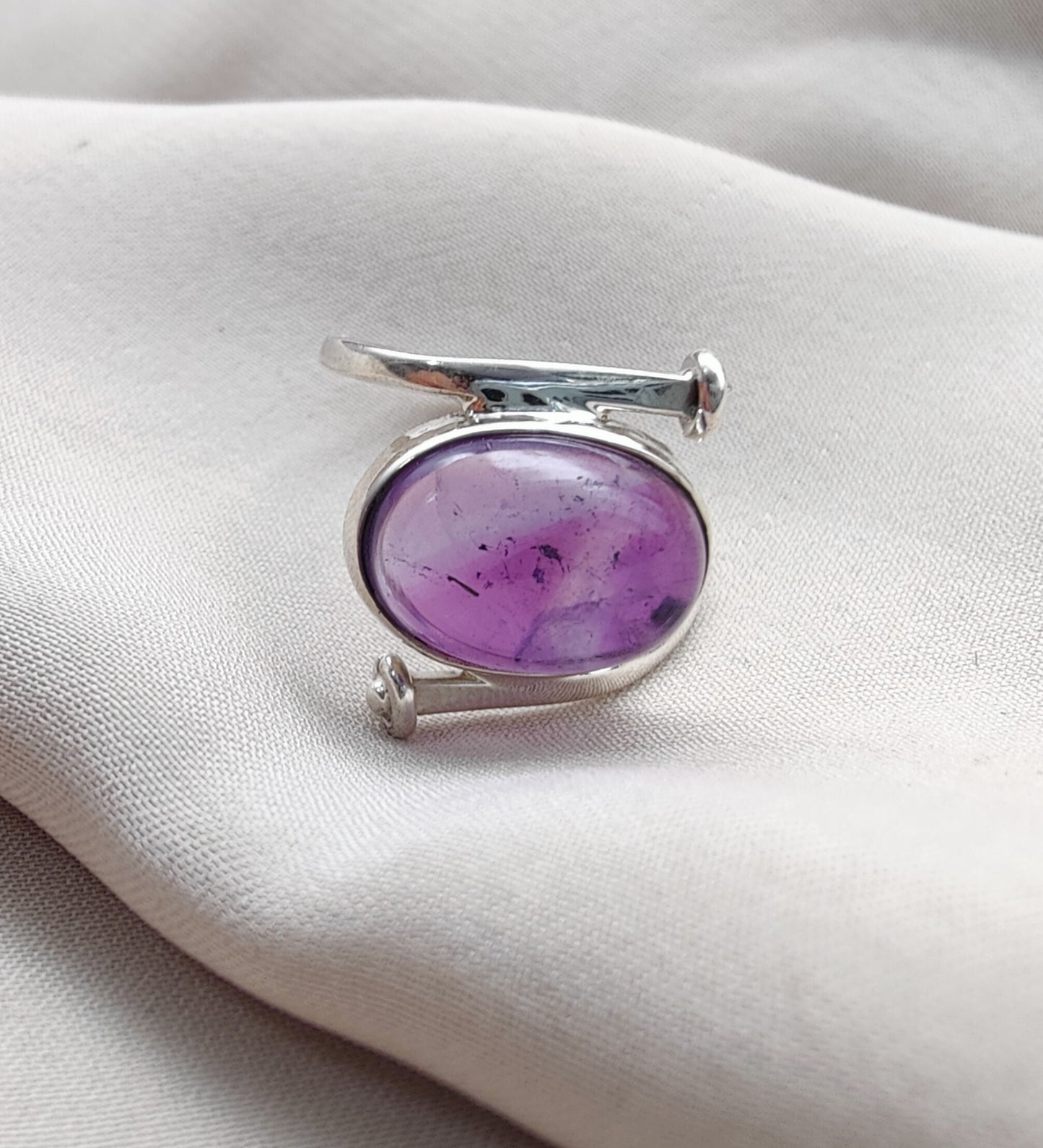 925 SOLID STERLING SILVER NATURAL AMETHYST HANDMADE RING, ALL SIZES AVAILABLE