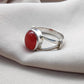925 SOLID STERLING SILVER NATURAL CARNELIAN GEMSTONE HANDMADE RING, ALL SIZES AVAILABLE