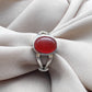 925 SOLID STERLING SILVER NATURAL CARNELIAN GEMSTONE HANDMADE RING, ALL SIZES AVAILABLE