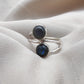 925 SOLID STERLING SILVER NATURAL LABRADORITE GEMSTONE HANDMADE RING, ALL SIZES AVAILABLE