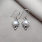 925 SOLID STERLING SILVER NATURAL PEARL DANGLING EARRINGS GIFT FOR HER
