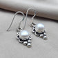 925 SOLID STERLING SILVER NATURAL PEARL DANGLING EARRINGS GIFT FOR HER