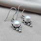 925 SOLID STERLING SILVER NATURAL PEARL DANGLING EARRINGS GIFT FOR HER