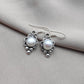925 SOLID STERLING SILVER NATURAL PEARL DANGLING EARRINGS GIFT FOR HER