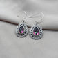 925 SOLID STERLING SILVER NATURAL MYSTIC QUARTZ GEMSTONE DANGLING EARRINGS GIFT FOR HER
