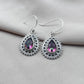 925 SOLID STERLING SILVER NATURAL MYSTIC QUARTZ GEMSTONE DANGLING EARRINGS GIFT FOR HER