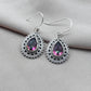 925 SOLID STERLING SILVER NATURAL MYSTIC QUARTZ GEMSTONE DANGLING EARRINGS GIFT FOR HER