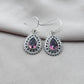 925 SOLID STERLING SILVER NATURAL MYSTIC QUARTZ GEMSTONE DANGLING EARRINGS GIFT FOR HER