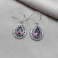 925 SOLID STERLING SILVER NATURAL MYSTIC QUARTZ GEMSTONE DANGLING EARRINGS GIFT FOR HER