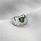 925 SOLID STERLING SILVER NATURAL PERIDOT GEMSTONE HANDMADE RING, ALL SIZES AVAILABLE
