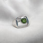 925 SOLID STERLING SILVER NATURAL PERIDOT GEMSTONE HANDMADE RING, ALL SIZES AVAILABLE