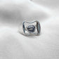 925 SOLID STERLING SILVER NATURAL BLACK RUTILE GEMSTONE HANDMADE RING, ALL SIZES AVAILABLE