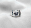 925 SOLID STERLING SILVER NATURAL BLACK RUTILE GEMSTONE HANDMADE RING, ALL SIZES AVAILABLE