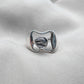 925 SOLID STERLING SILVER NATURAL BLACK RUTILE GEMSTONE HANDMADE RING, ALL SIZES AVAILABLE