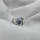 925 SOLID STERLING SILVER NATURAL BLACK RUTILE GEMSTONE HANDMADE RING, ALL SIZES AVAILABLE