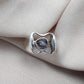925 SOLID STERLING SILVER NATURAL BLACK RUTILE GEMSTONE HANDMADE RING, ALL SIZES AVAILABLE