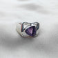 925 SOLID STERLING SILVER NATURAL AMETHYST GEMSTONE HANDMADE RING, ALL SIZES AVAILABLE