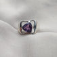 925 SOLID STERLING SILVER NATURAL AMETHYST GEMSTONE HANDMADE RING, ALL SIZES AVAILABLE
