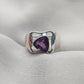925 SOLID STERLING SILVER NATURAL AMETHYST GEMSTONE HANDMADE RING, ALL SIZES AVAILABLE