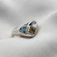 925 SOLID STERLING SILVER NATURAL CITRINE GEMSTONE HANDMADE RING HEART DESIGN , ALL SIZES AVAILABLE