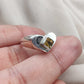 925 SOLID STERLING SILVER NATURAL CITRINE GEMSTONE HANDMADE RING HEART DESIGN , ALL SIZES AVAILABLE