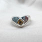 925 SOLID STERLING SILVER NATURAL CITRINE GEMSTONE HANDMADE RING HEART DESIGN , ALL SIZES AVAILABLE