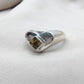925 SOLID STERLING SILVER NATURAL CITRINE GEMSTONE HANDMADE RING HEART DESIGN , ALL SIZES AVAILABLE