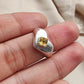 925 SOLID STERLING SILVER NATURAL CITRINE GEMSTONE HANDMADE RING HEART DESIGN , ALL SIZES AVAILABLE