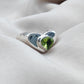 925 SOLID STERLING SILVER NATURAL PERIDOT GEMSTONE HANDMADE RING HEART DESIGN , ALL SIZES AVAILABLE