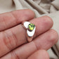925 SOLID STERLING SILVER NATURAL PERIDOT GEMSTONE HANDMADE RING HEART DESIGN , ALL SIZES AVAILABLE