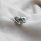 925 SOLID STERLING SILVER NATURAL PERIDOT GEMSTONE HANDMADE RING HEART DESIGN , ALL SIZES AVAILABLE