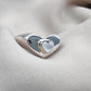 925 SOLID STERLING SILVER NATURAL MOTHER OF PEARL GEMSTONE HANDMADE RING HEART DESIGN , ALL SIZES AVAILABLE