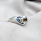 925 SOLID STERLING SILVER NATURAL SMOKY QUARTZ GEMSTONE HANDMADE RING HEART DESIGN , ALL SIZES AVAILABLE