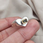 925 SOLID STERLING SILVER NATURAL SMOKY QUARTZ GEMSTONE HANDMADE RING HEART DESIGN , ALL SIZES AVAILABLE