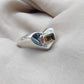 925 SOLID STERLING SILVER NATURAL SMOKY QUARTZ GEMSTONE HANDMADE RING HEART DESIGN , ALL SIZES AVAILABLE
