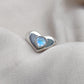 925 SOLID STERLING SILVER NATURAL RAINBOW MOONSTONE GEMSTONE HANDMADE RING HEART DESIGN , ALL SIZES AVAILABLE