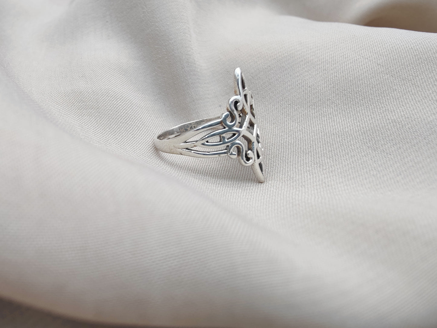 925 SOLID STERLING SILVER FILIGREE RING GOTHIC MEDIEVAL, ALL SIZES AVAILABLE
