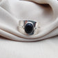 925 SOLID STERLING SILVER NATURAL BLACK ONYX GEMSTONE HANDMADE RING , ALL SIZES AVAILABLE