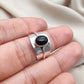 925 SOLID STERLING SILVER NATURAL BLACK ONYX GEMSTONE HANDMADE RING , ALL SIZES AVAILABLE